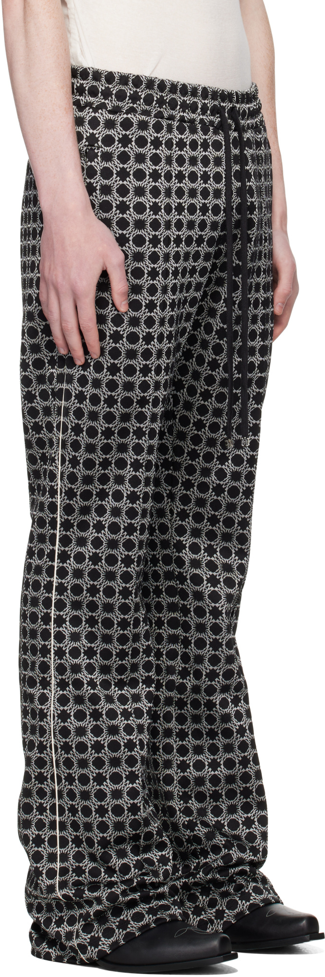 Amiri Black Ma Quad Flare Track Pants In Black