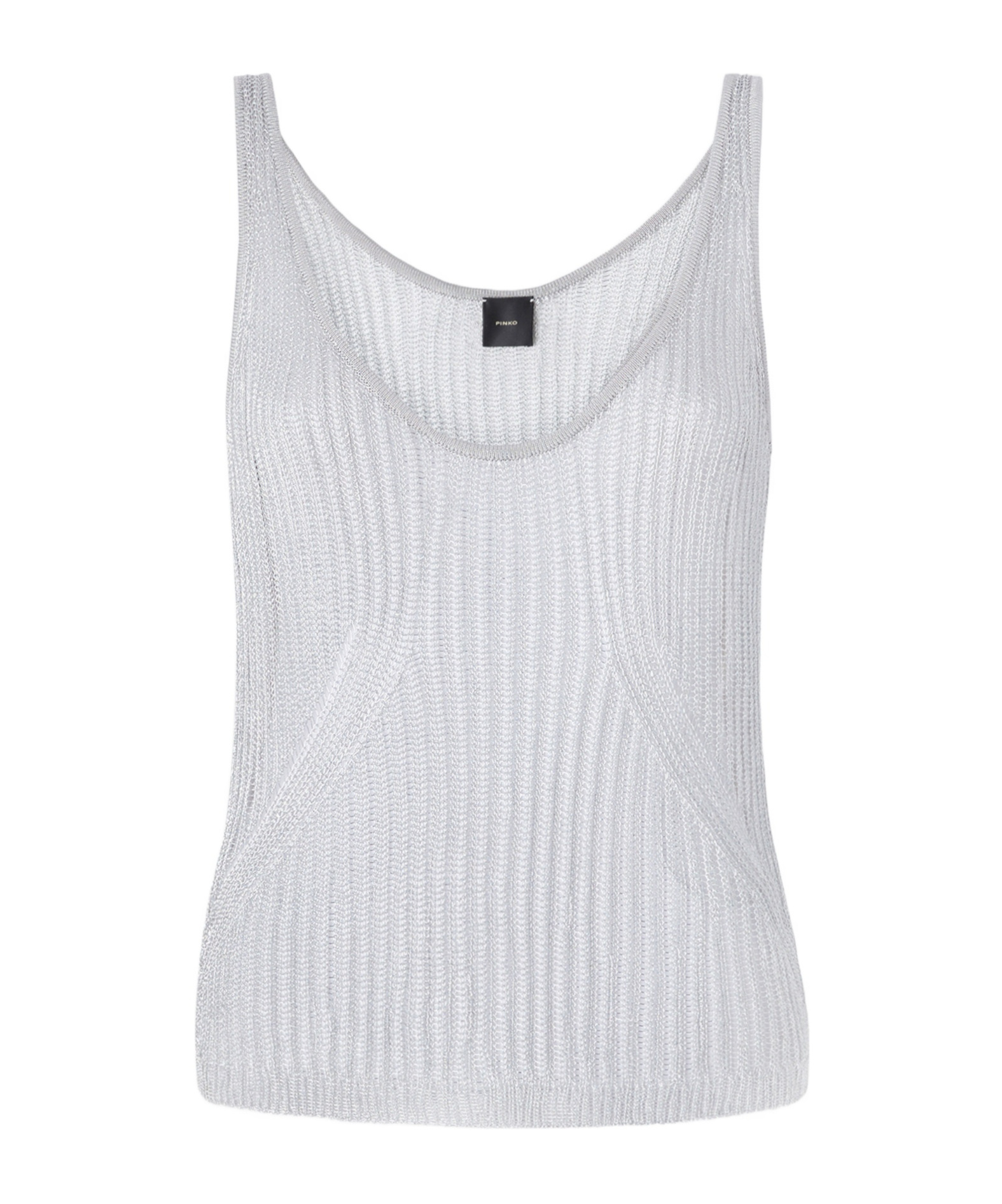 Shop Pinko Rib-knit Tank Top In White