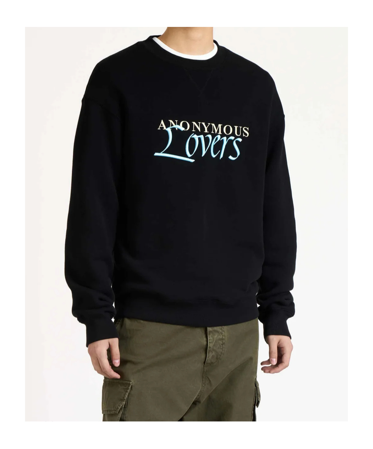 Jw Anderson Anonymous Lover Pattern Sweatshirt In Black