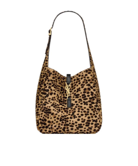 Saint Laurent Le 5 À 7 Supple Small In Pony Hair Leather In Brown