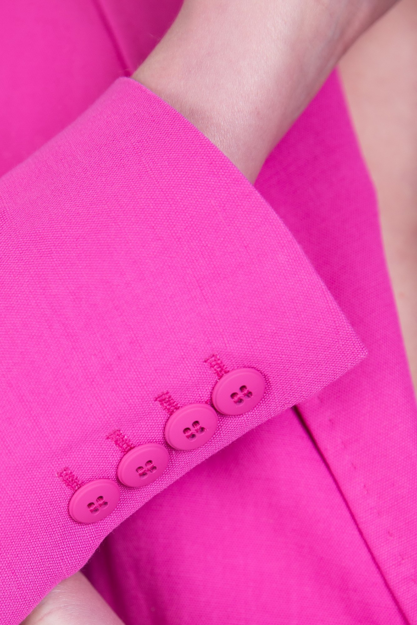 Max Mara Long-sleeved Suit Coat In Pink