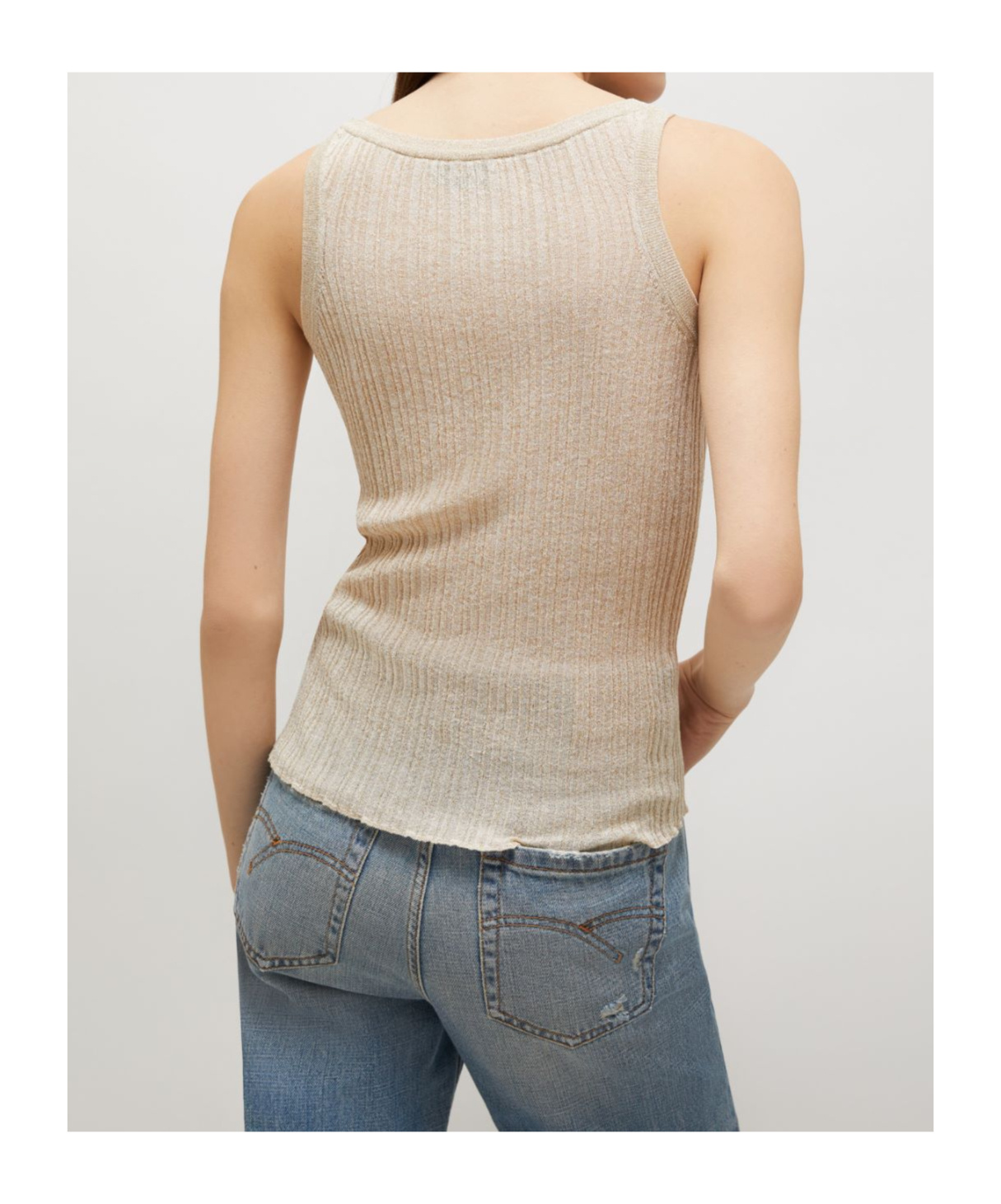 Marella Lurex-embellished Vest Top In Neutral