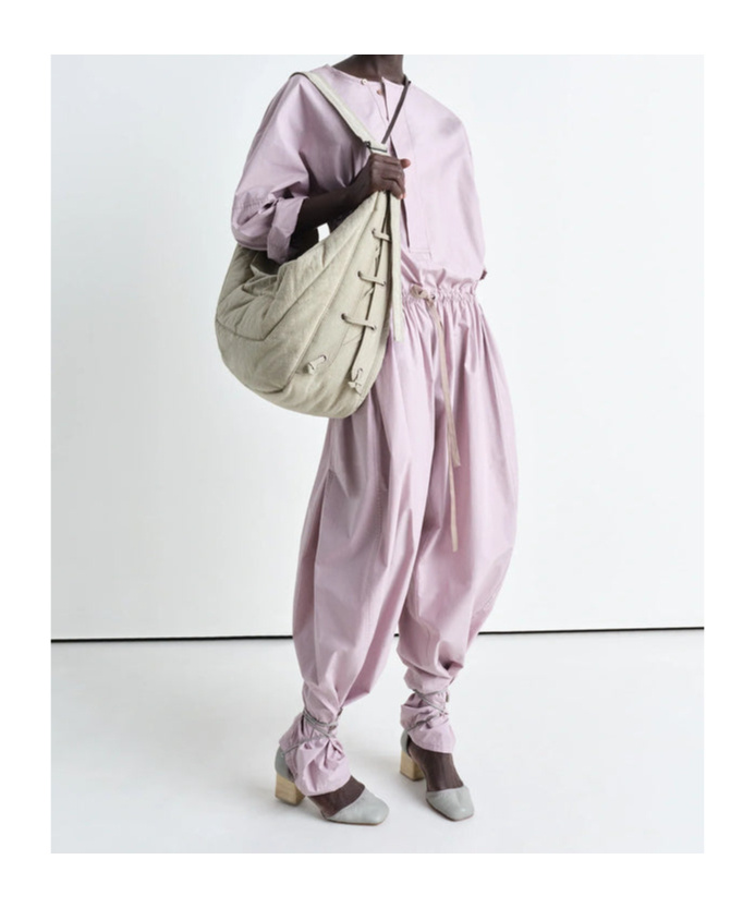 Lemaire Parachute Jumpsuit In Dusty Rose