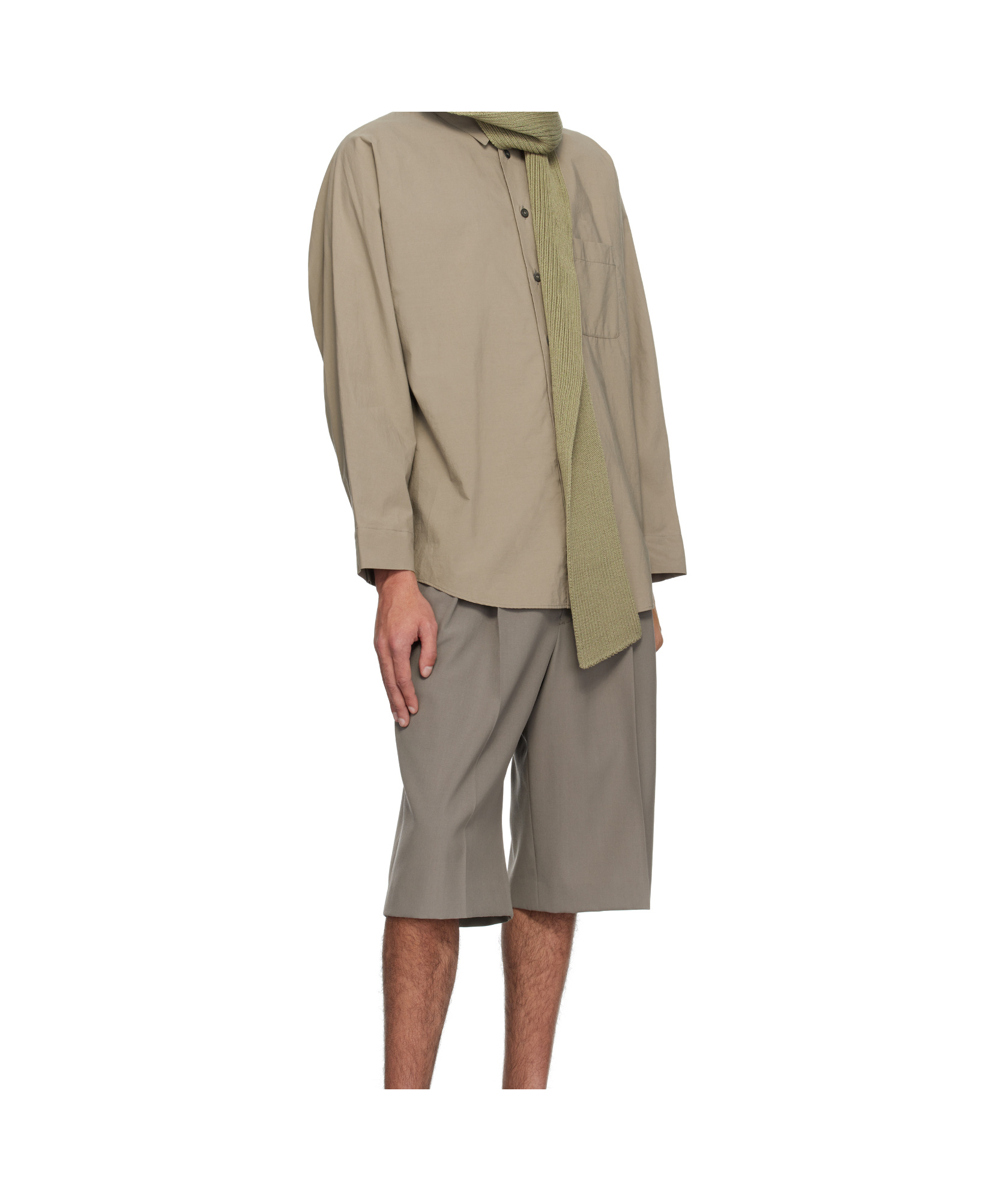 Issey Miyake Gray Streamline Shirt In Neutral
