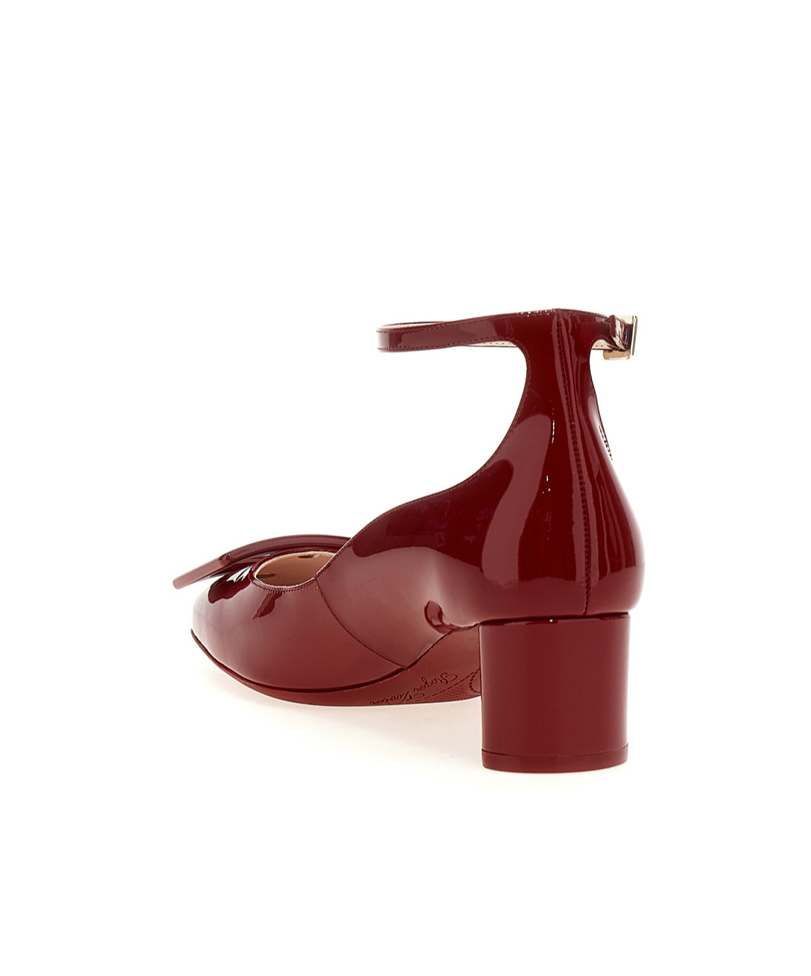 ROGER VIVIER ANKLE STRAP PUMPS IN PATENT LEATHER
