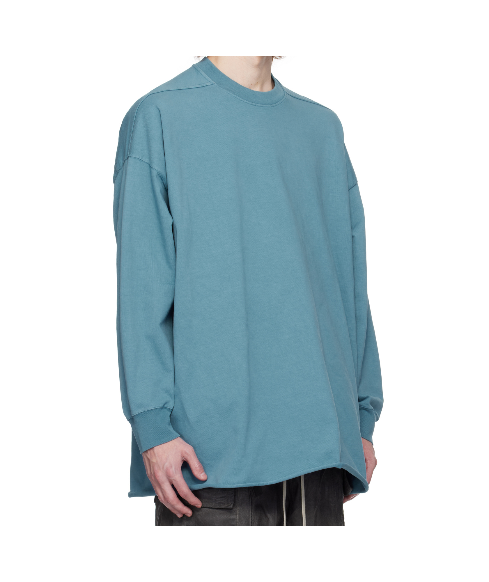 Rick Owens Drkshdw Tommy Long Sleeve T-shirt In Blue