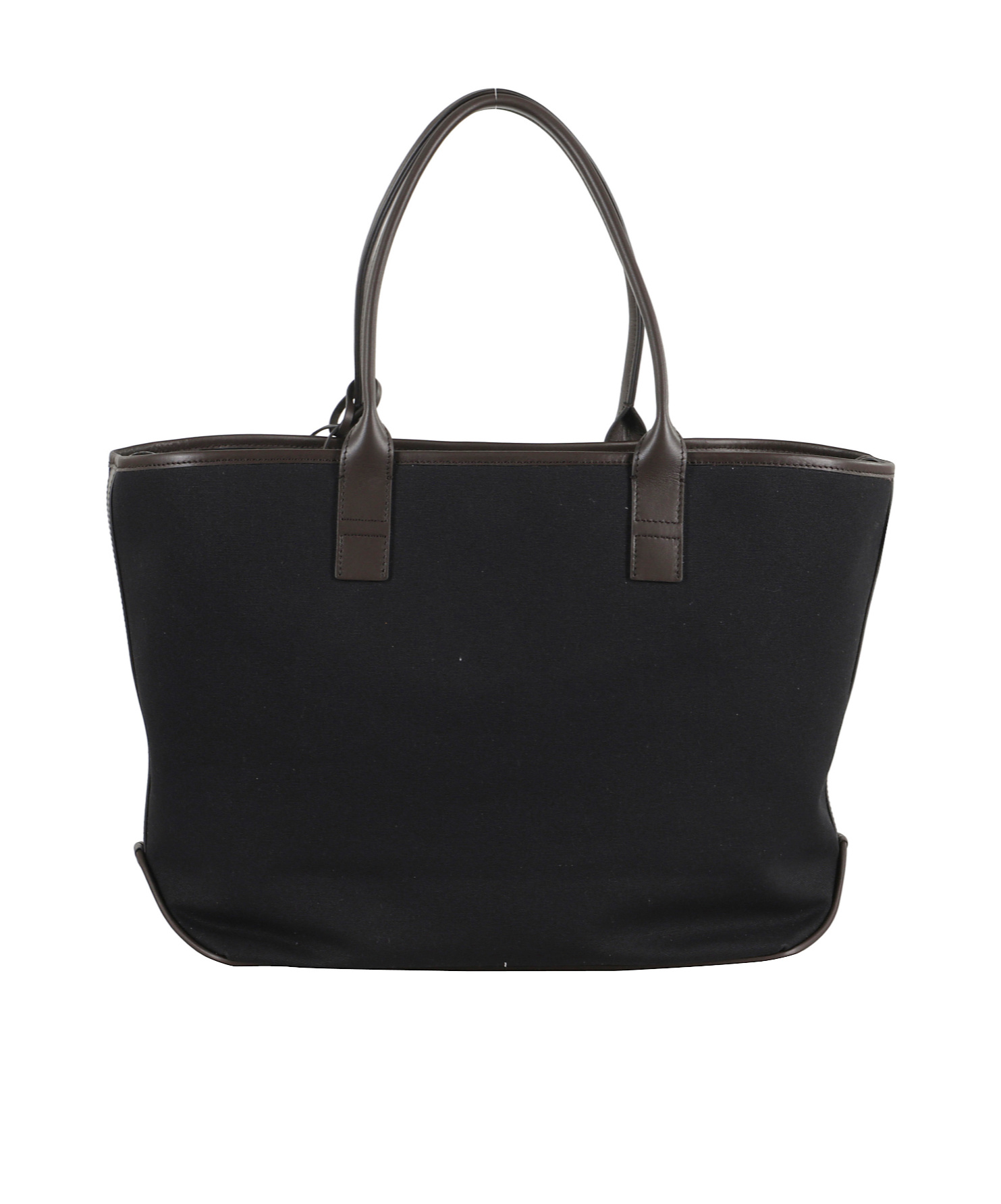Hogan Medium Shopping Bag With Leather Accents And Lace Closure In Black