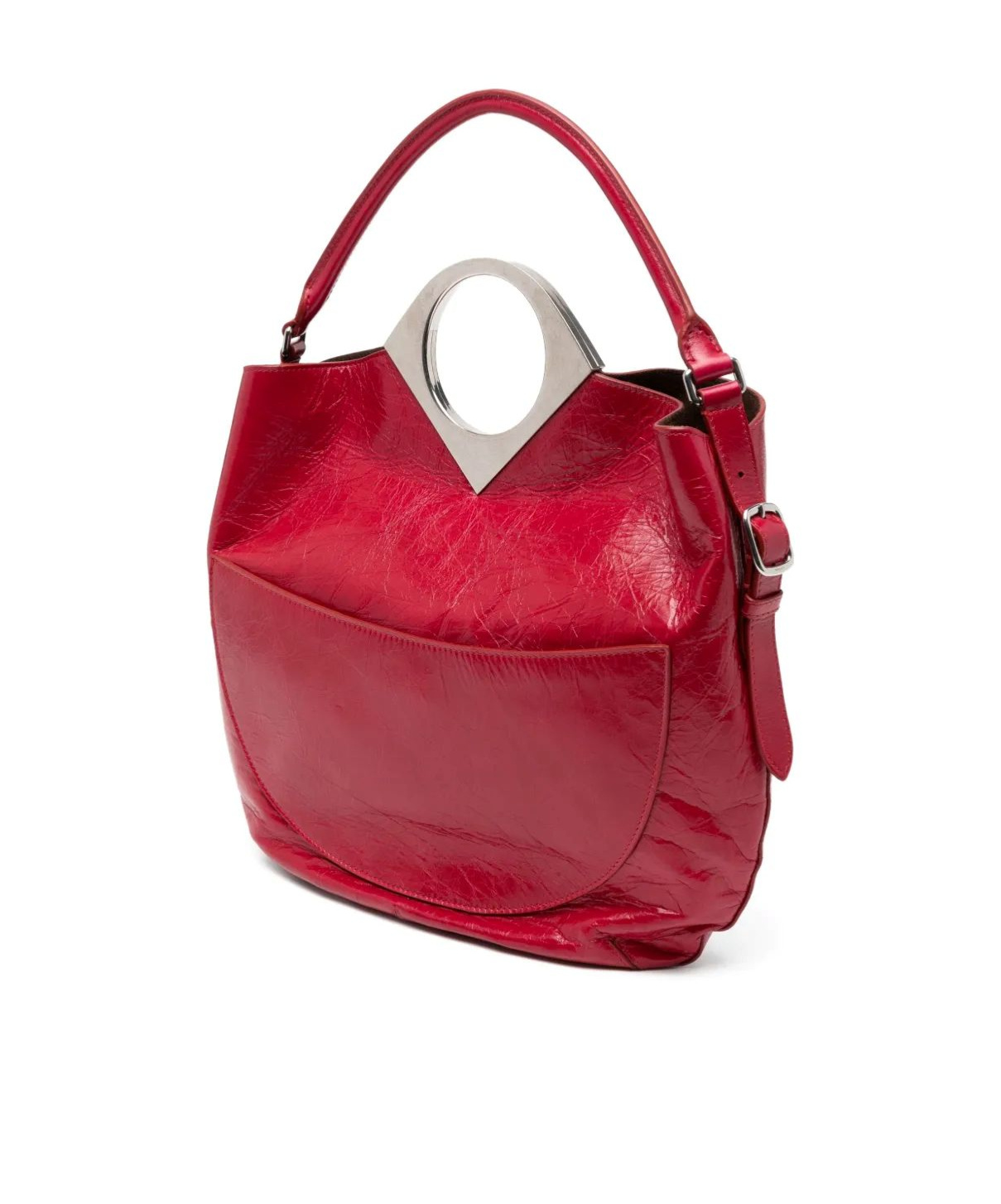Bally Ring Handle Shoulder Bag In Red