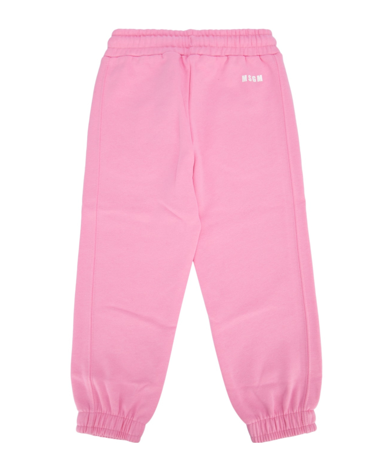 Msgm Kids Logo Printed Drawstring Track Pants In Pink
