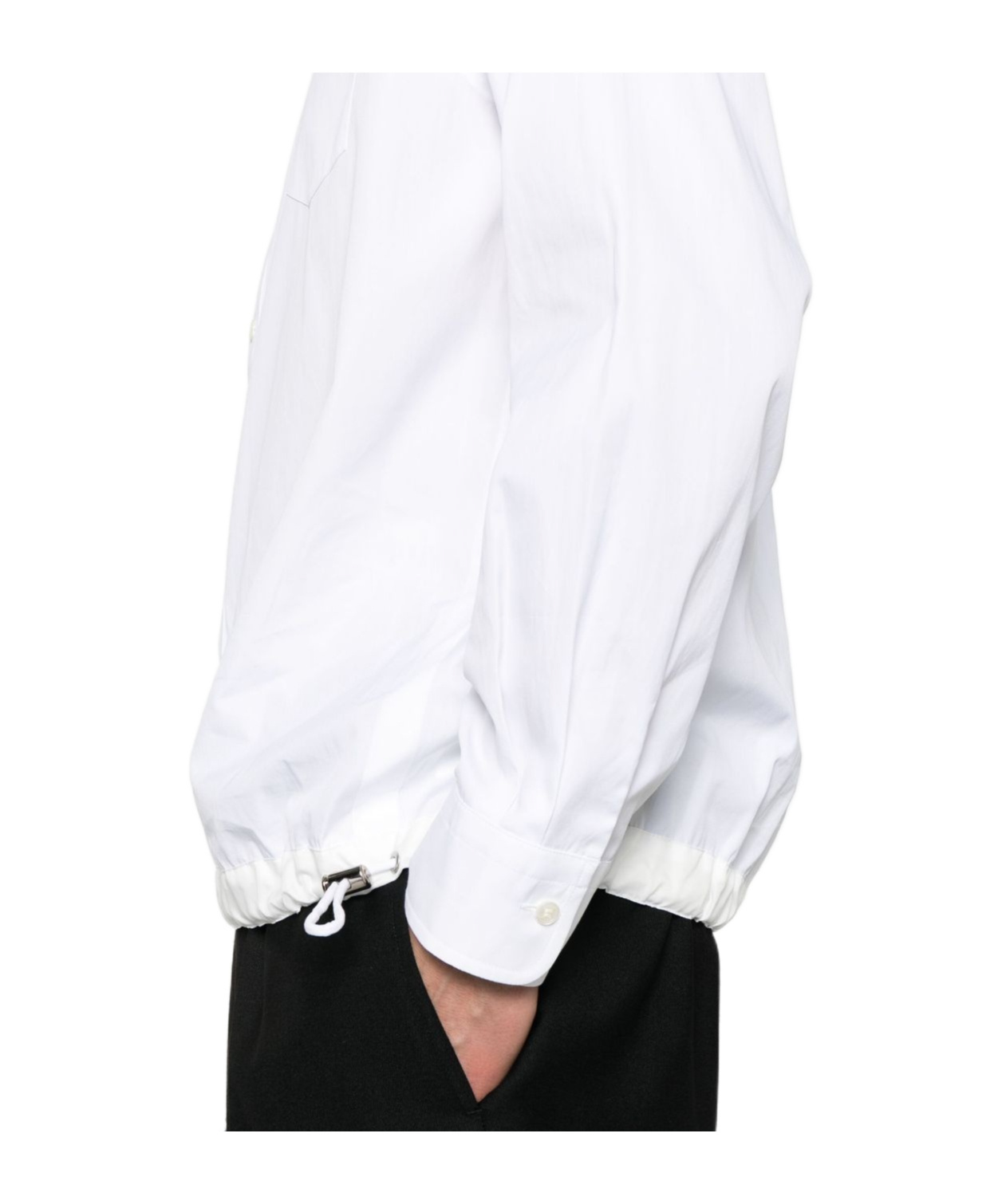 Sacai Long-sleeved Shirt In White