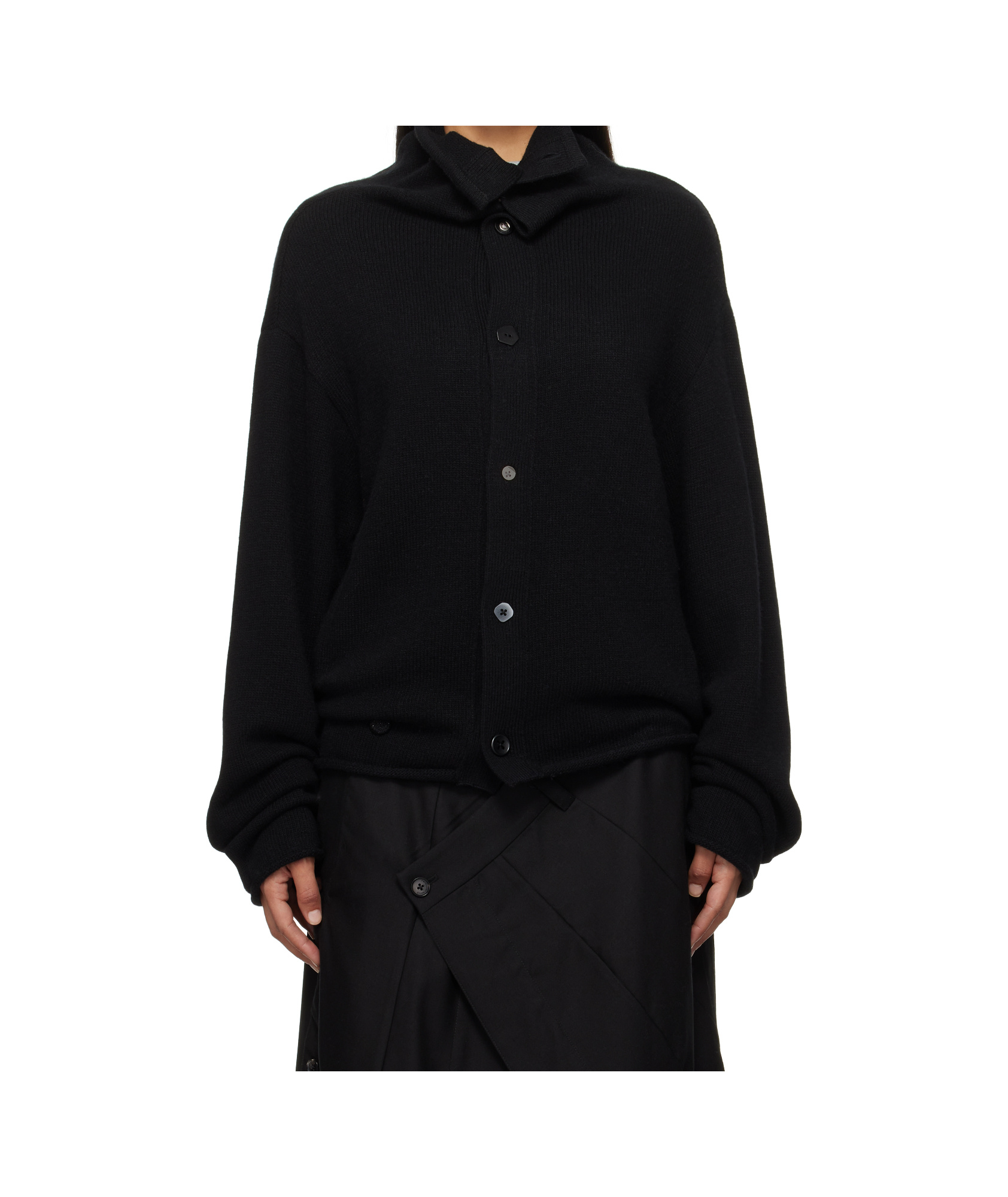 Ader Error Long-sleeved Cardigan In Black