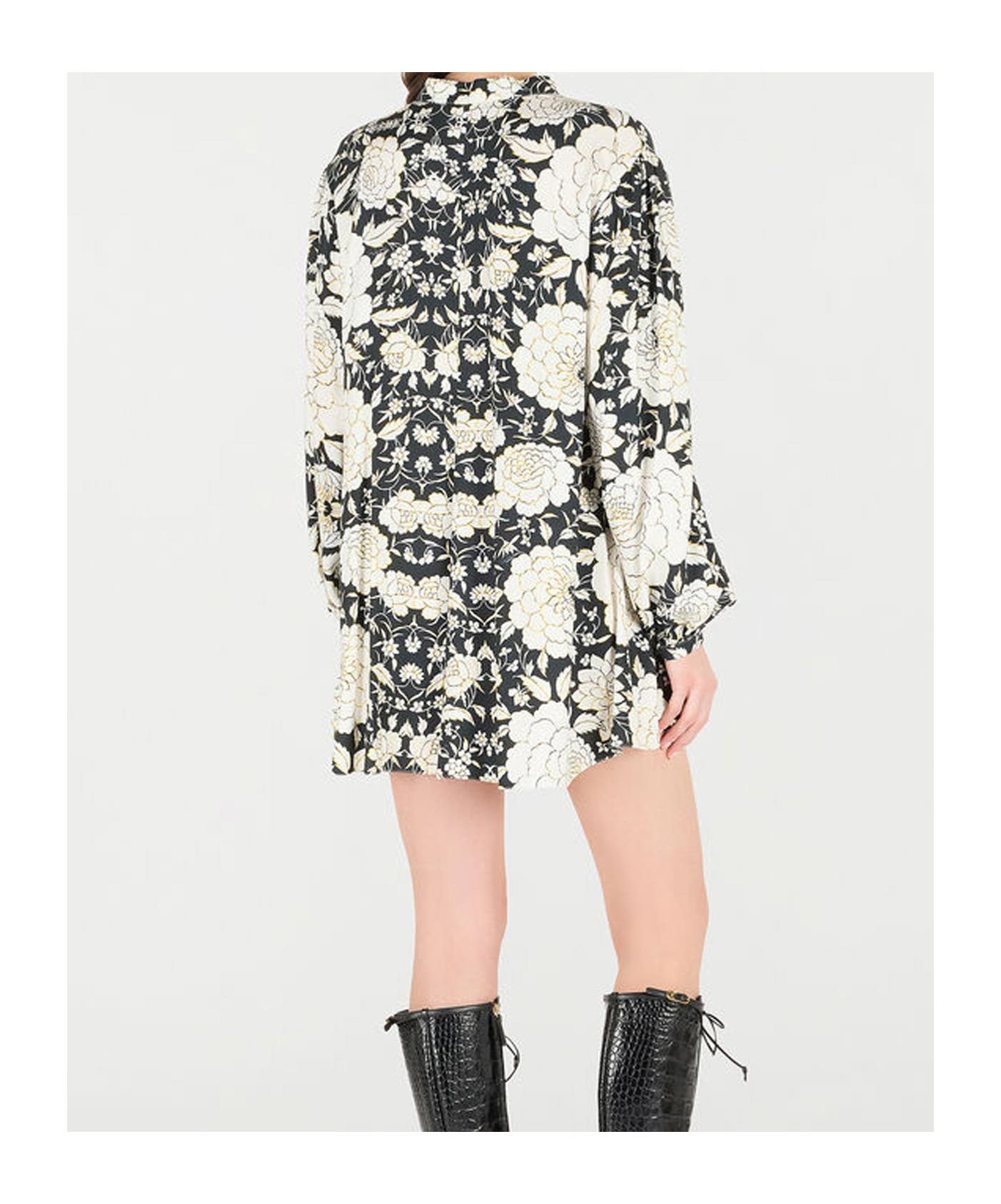 Roberto Cavalli Minikleid Mit Floralem Print Und Spitze In White