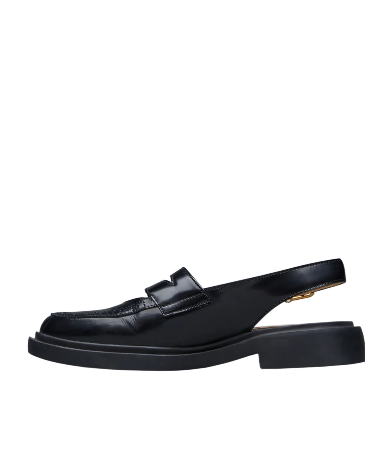 Thom Browne Cut Out Slingback Penny Loafer In Black