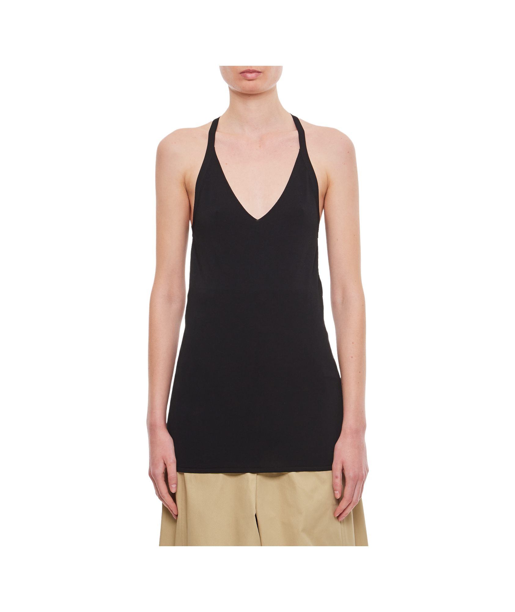 Quira Viscose Dancer Tank Top In Nude