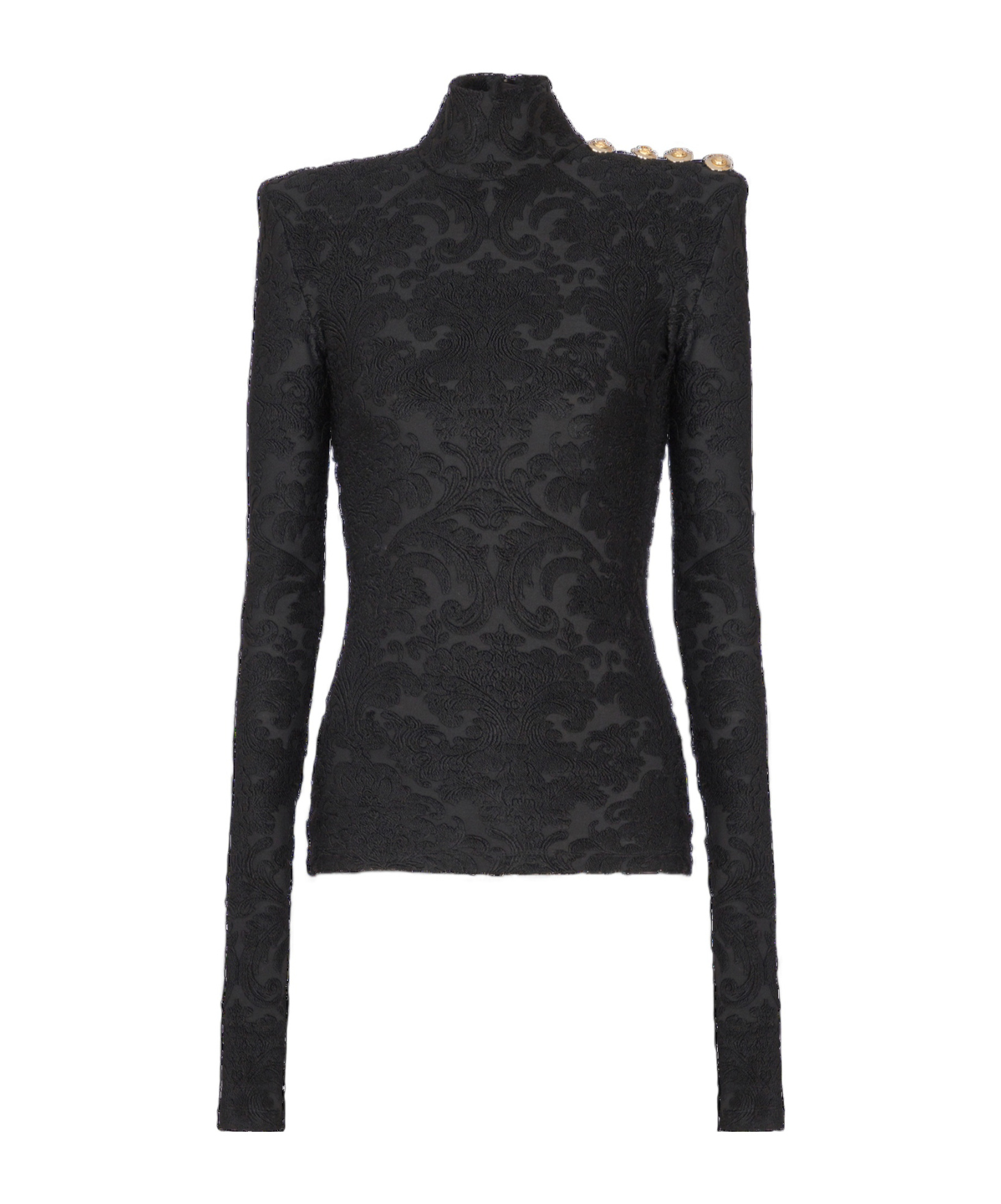 Balmain Buttoned Shoulder Sleeve Top