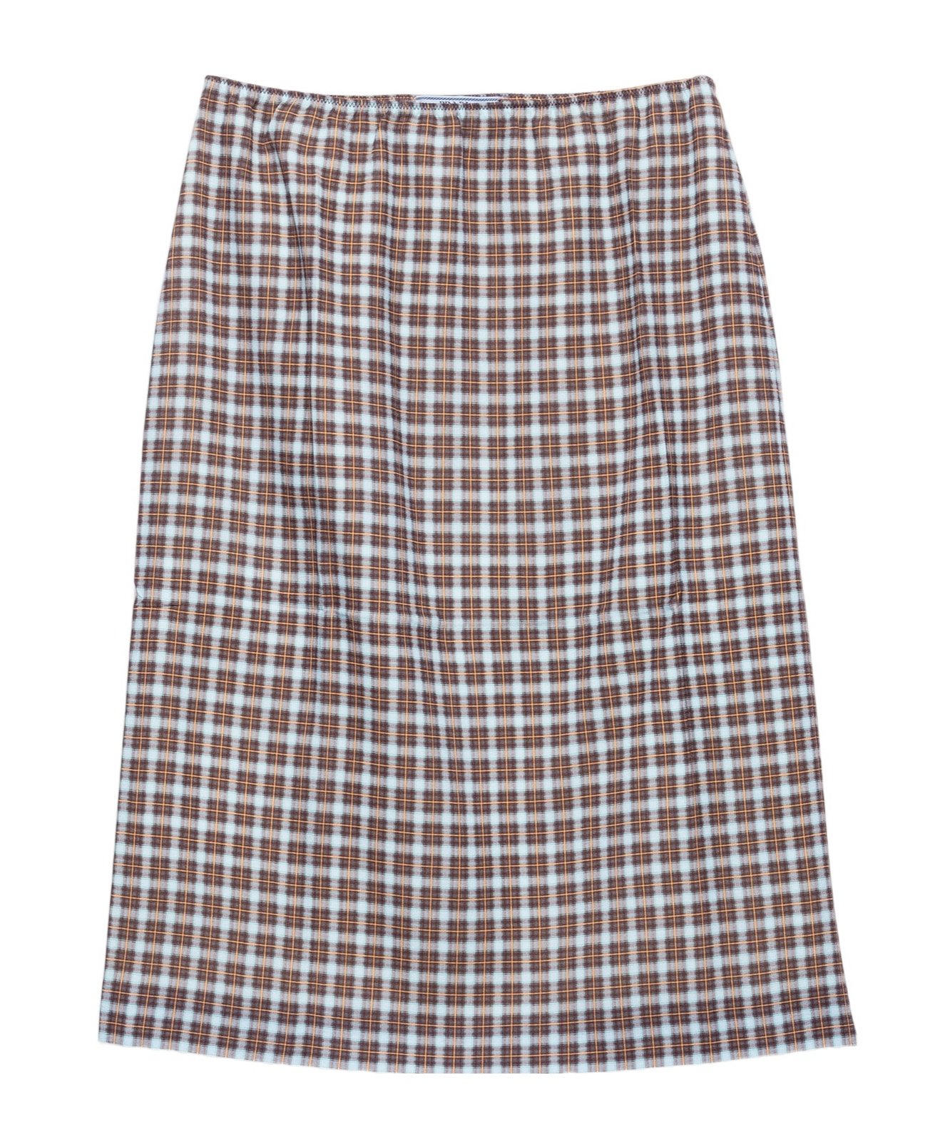 Prada Checked Stretch Georgette Skirt In Multi