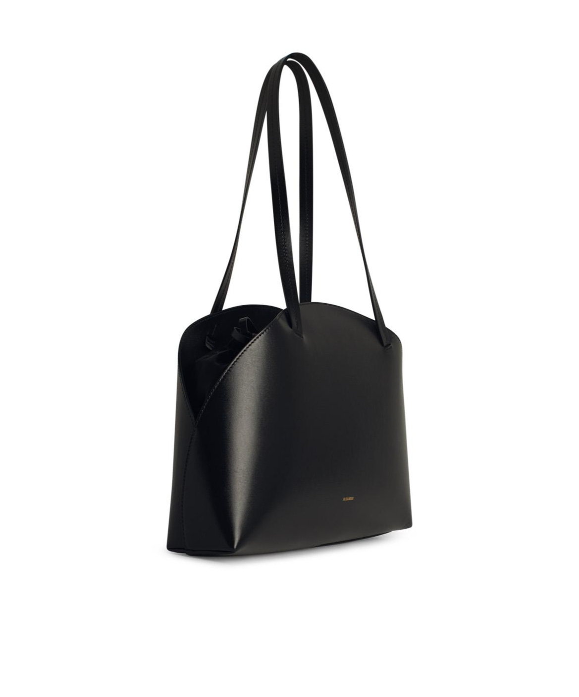 Jil Sander Leather Shoulder Bag In Black