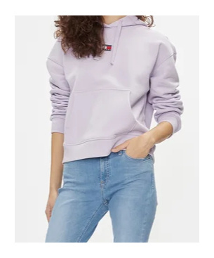 Shop Tommy Hilfiger Logo-patch Hoodie In Purple