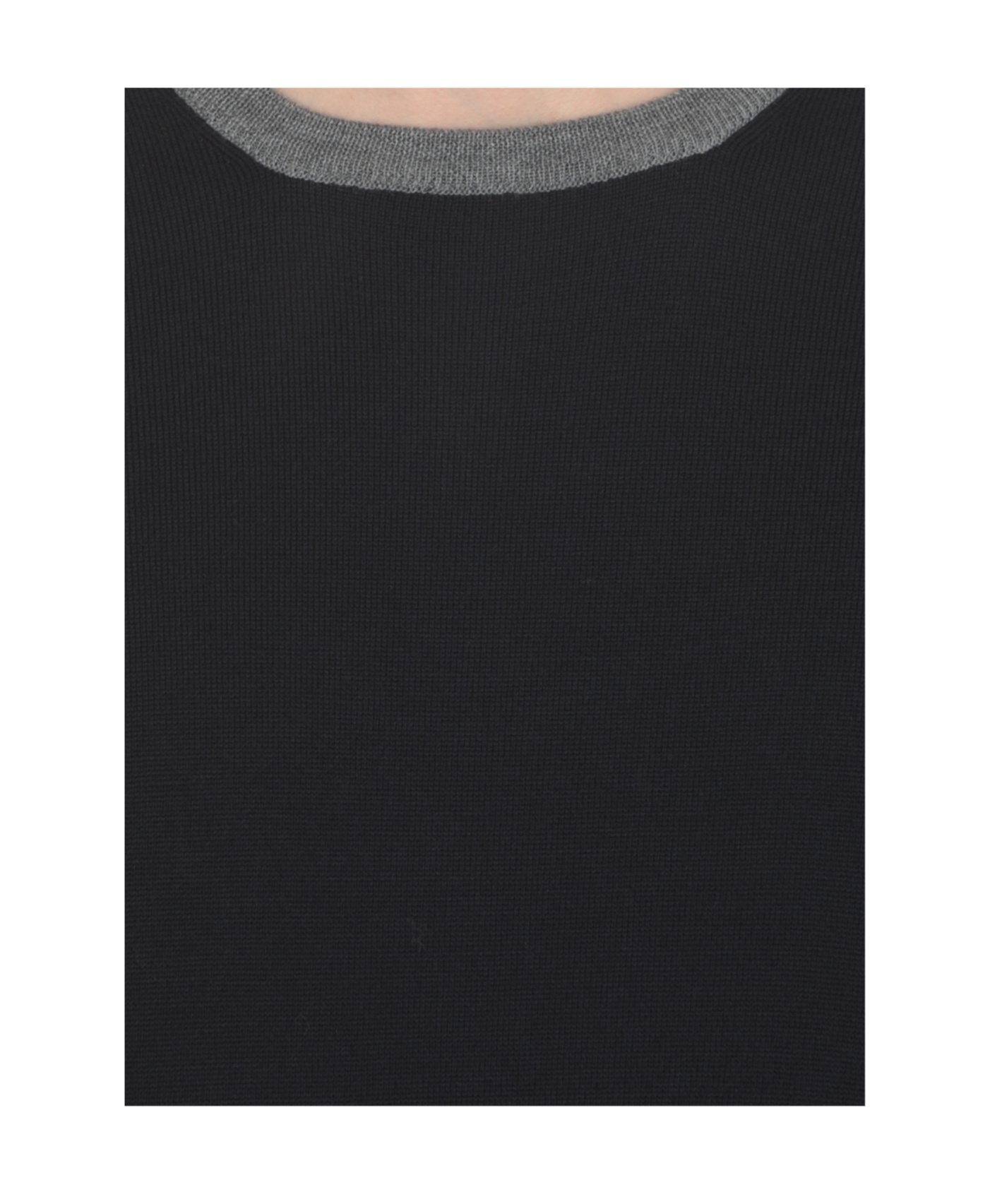 Fay Round Neck Sweater In Black