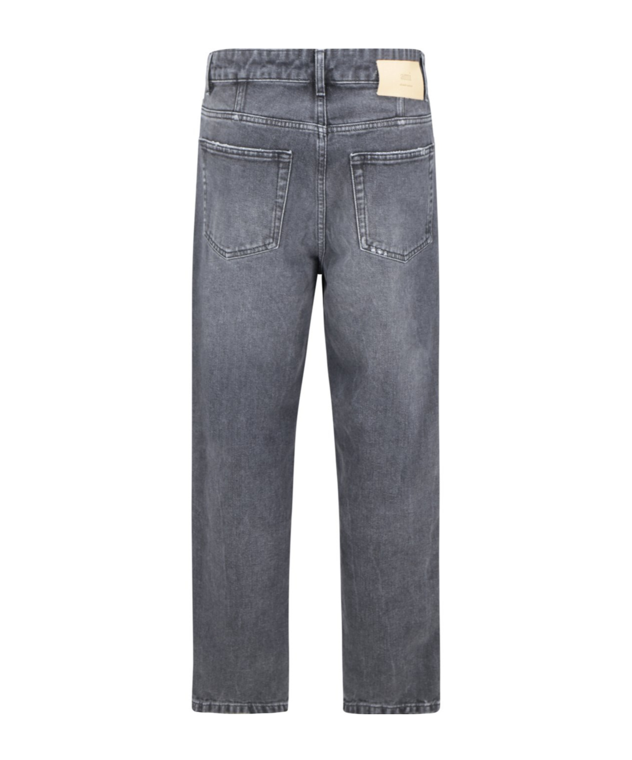 Ami Alexandre Mattiussi Ami Paris Belt-looped Mid-rise Jeans In Gray