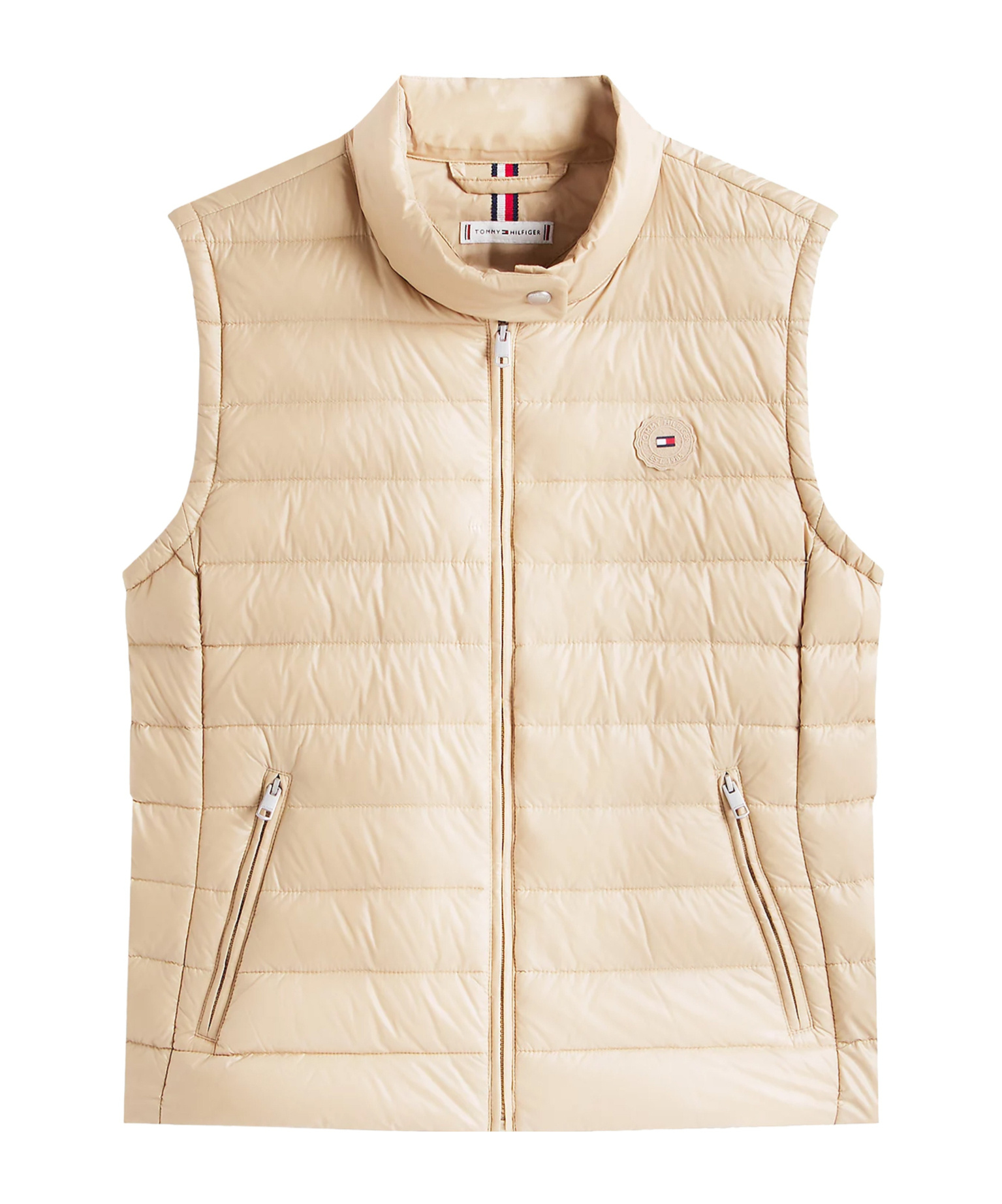 Tommy Hilfiger Ultra Light Padded Packable Gilet In Neutral