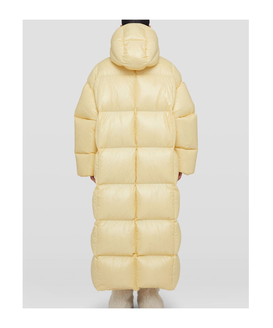 Jil Sander Hooded Padded Parka Coat In Nude