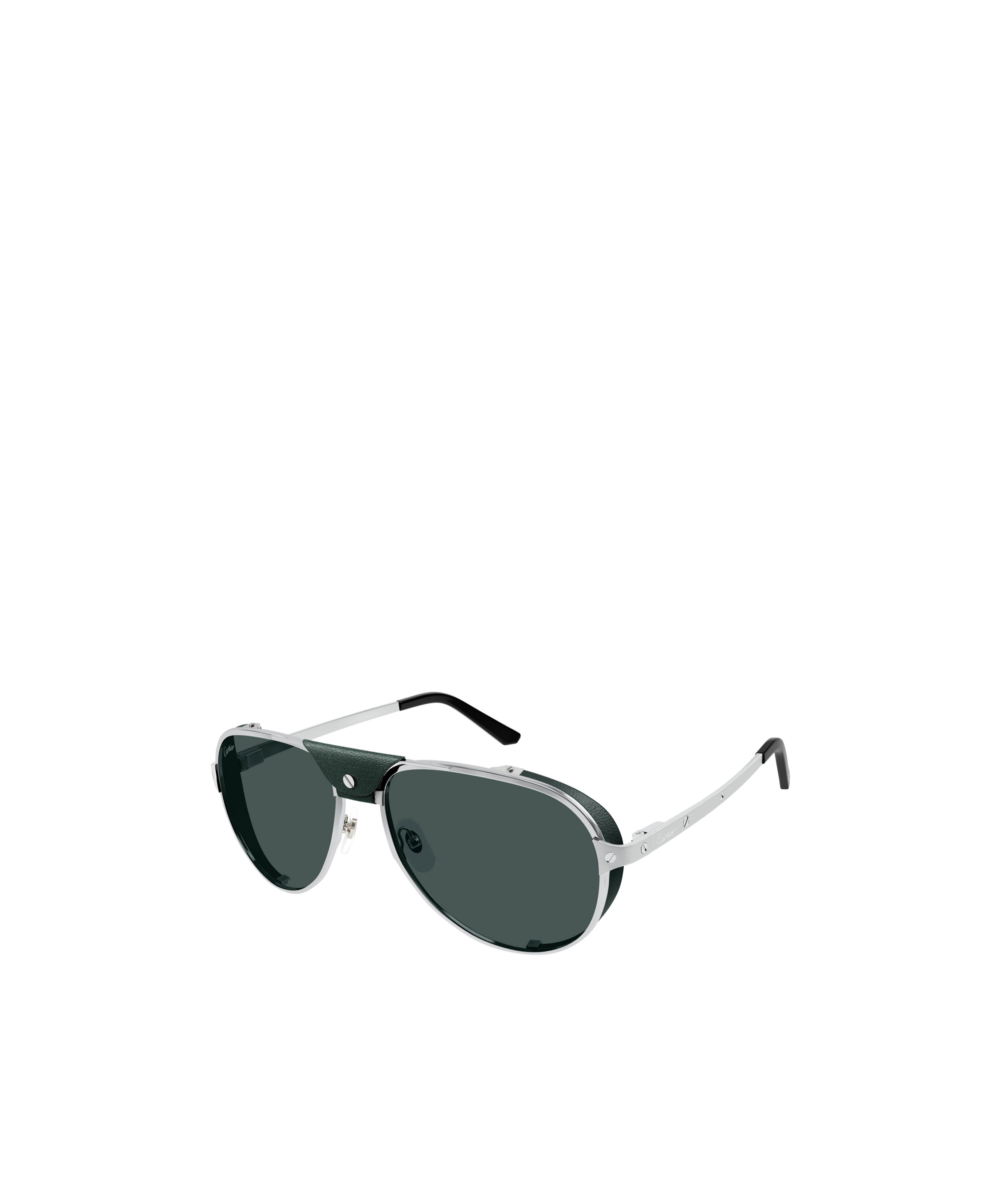 Cartier Aviator Frame Sunglasses In Black