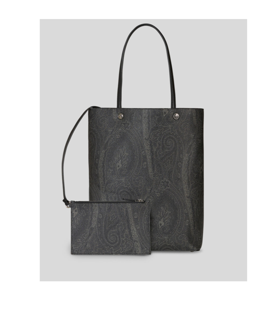 Etro Clutch Embellished Paisley Tote Bag In Black
