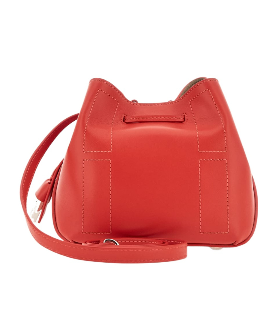 Hogan Mini Hocket Drawstring Bucket Bag In Red