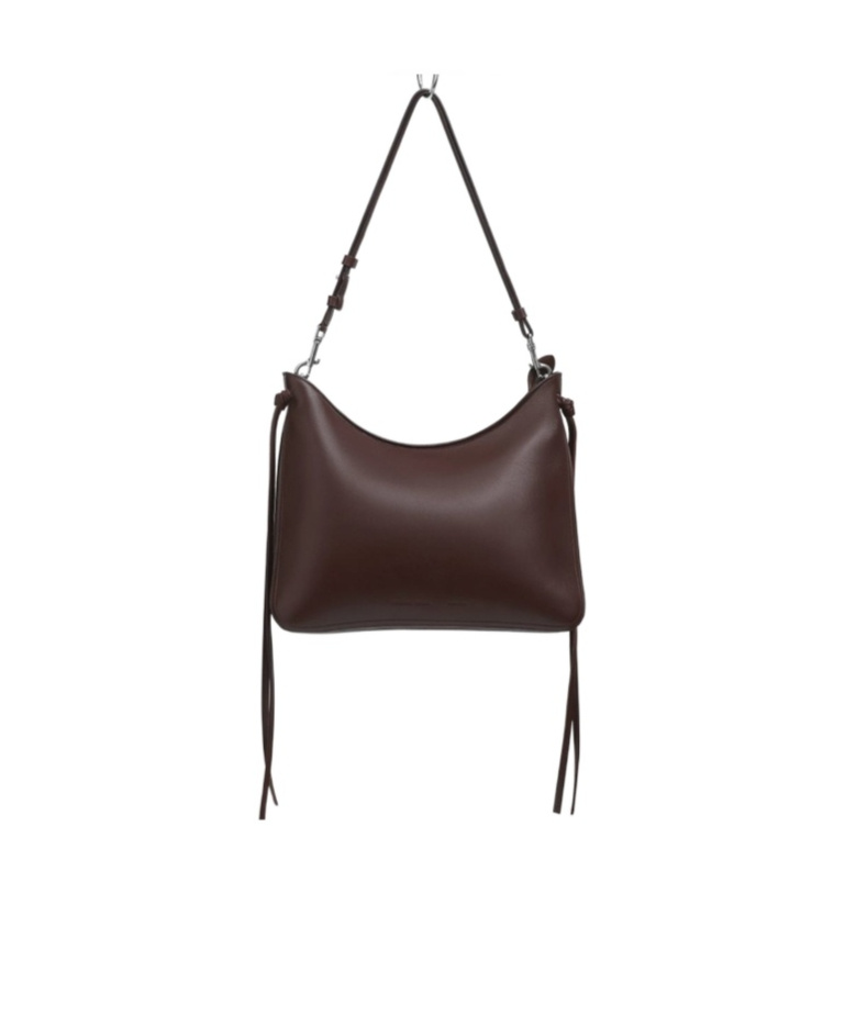 Phoebe Philo Logo Shoulder Bag In Burgundy