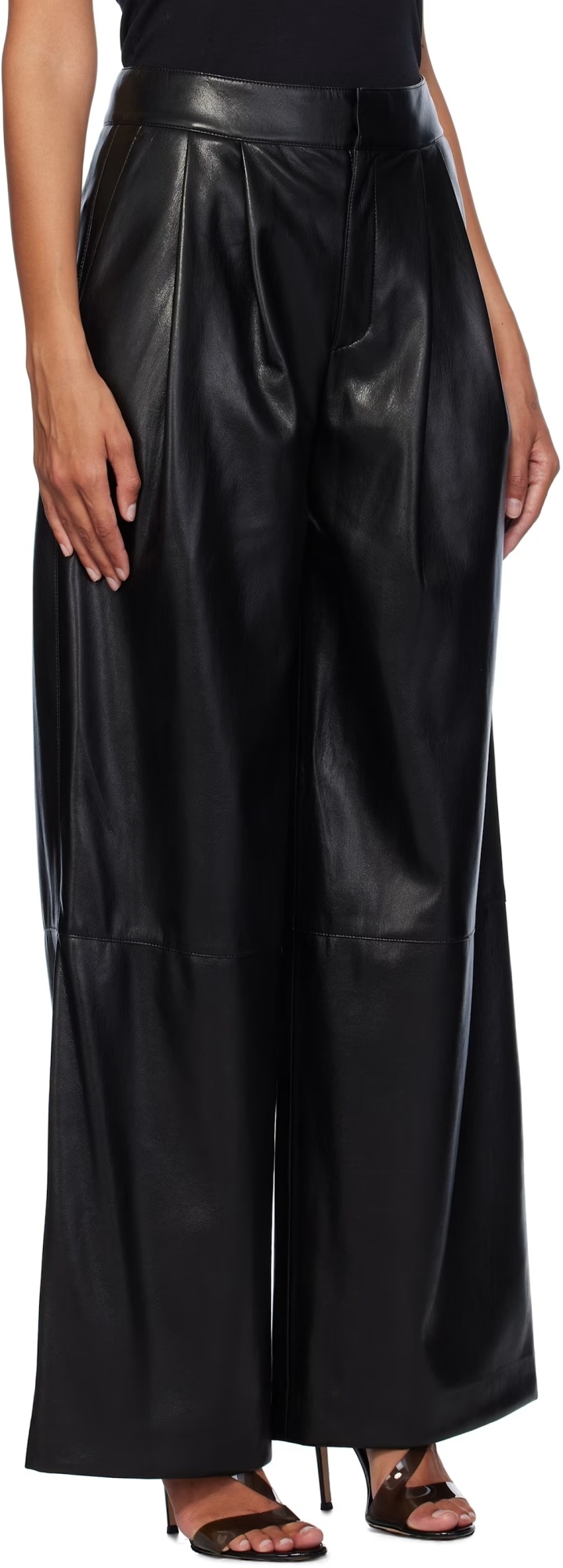 Hugo Boss Wide-leg Casual Pants In Black