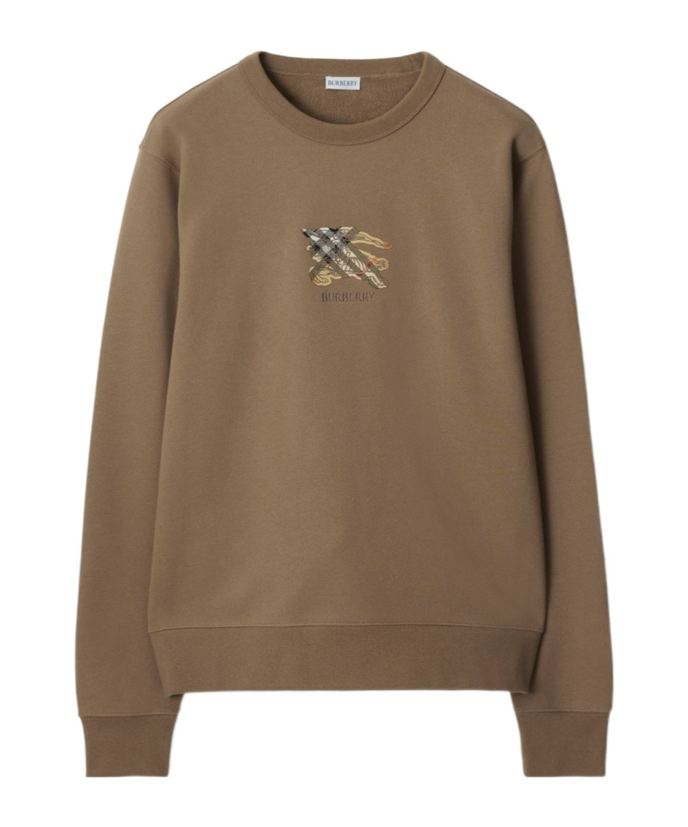 Burberry Sweatshirt Mit Equestrian Knight-check In Brown
