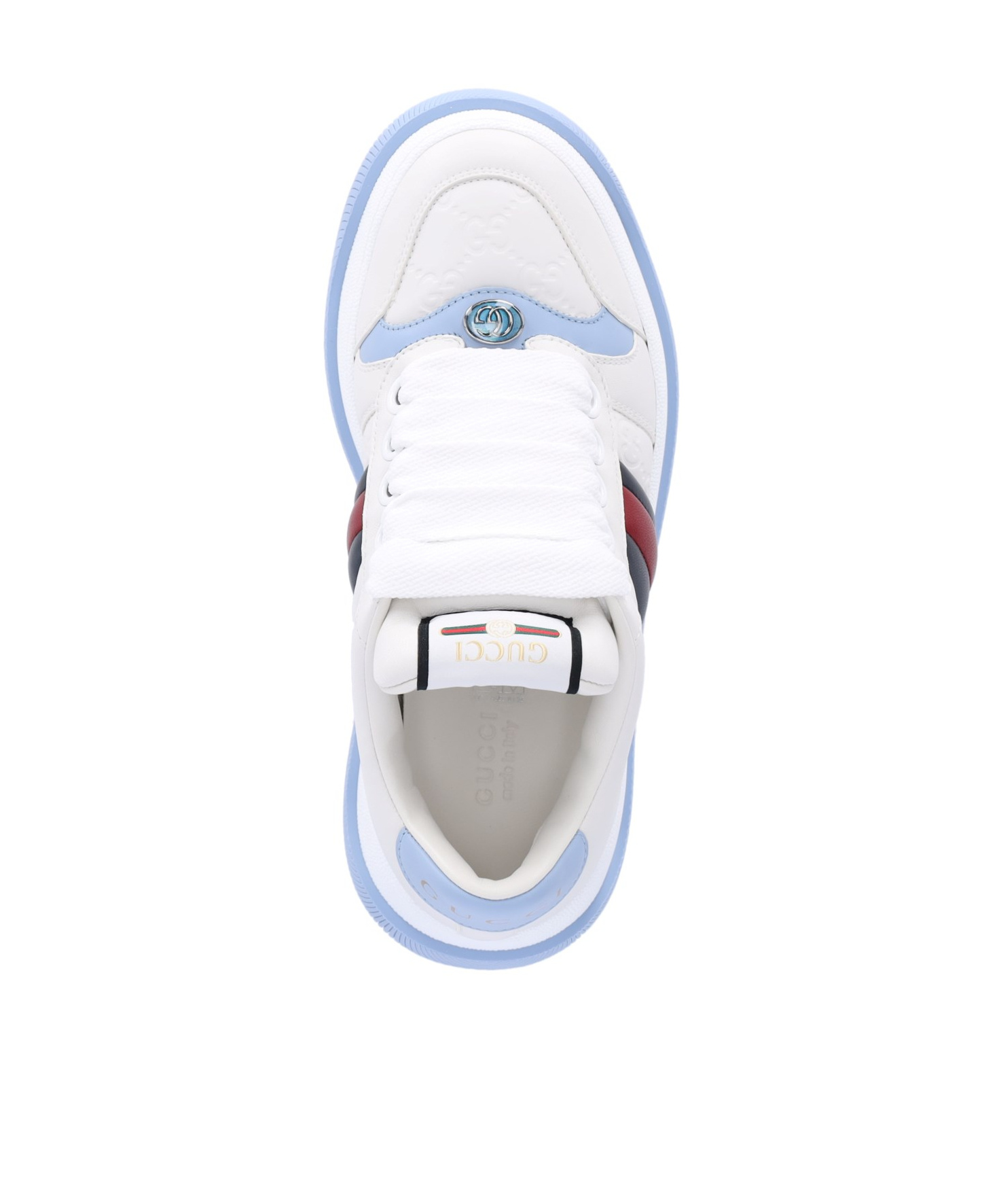 Gucci 42mm Screener Leather Sneaker In White