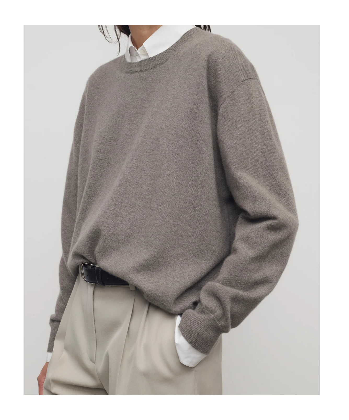 The Row Misael Cashmere Sweater In Gray