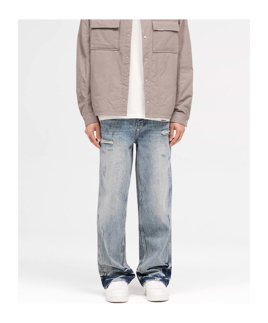 Represent R3 Distressed Jeans In Gray