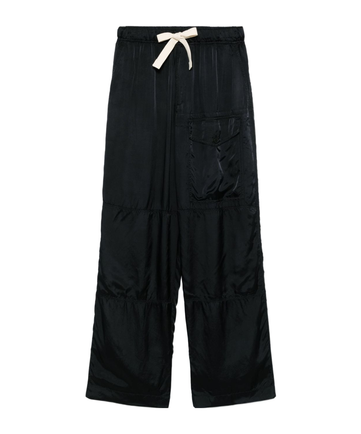 Dries Van Noten Elastic Waist Casual Pants In Black