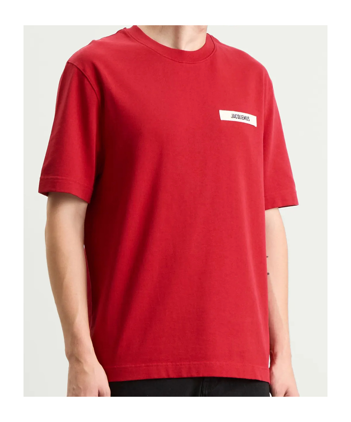 Jacquemus Round Neck Short Sleeve T-shirt In Animal Print