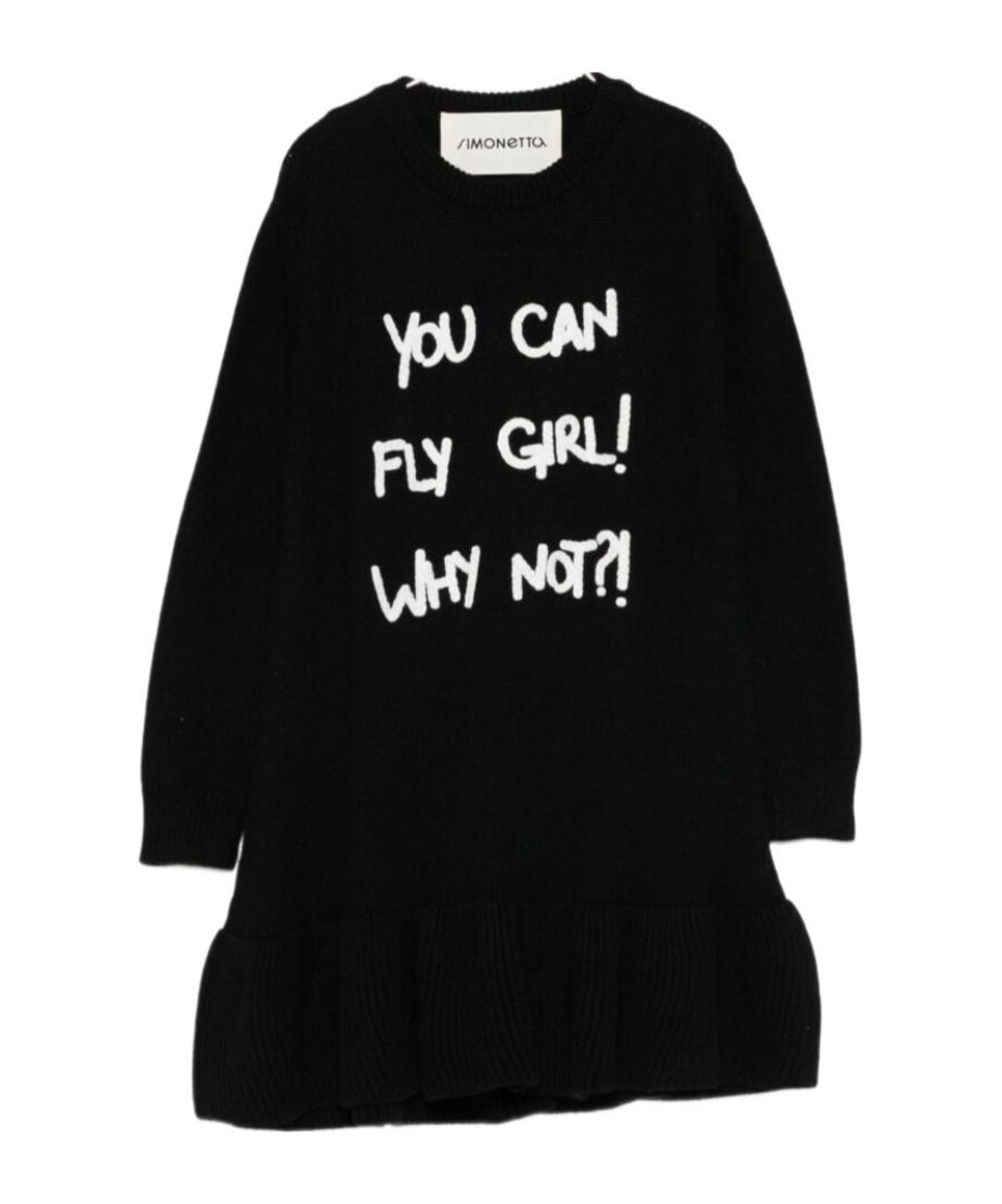 Simonetta Ruffled Dress In Black