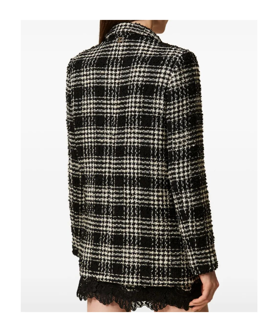 Twinset Longline Blazer Featuring Button Detailing In Black