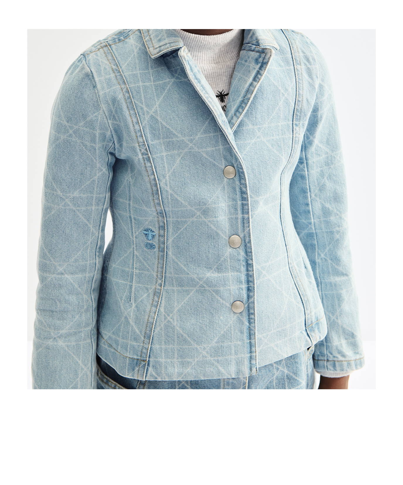 Dior Long Sleeve Jacket In Blue