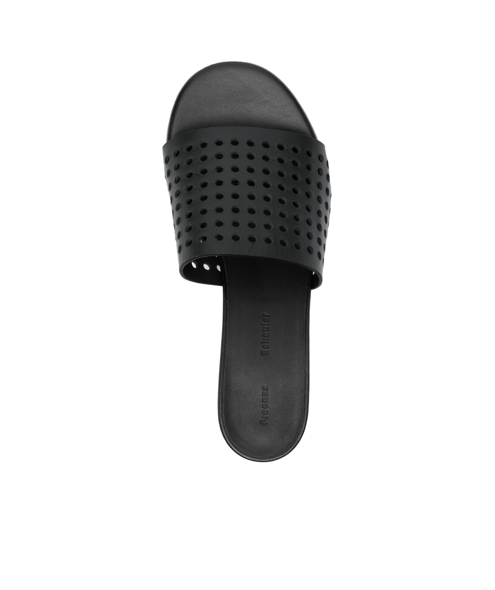 Proenza Schouler 50mm Perforated Leather Mules In Black