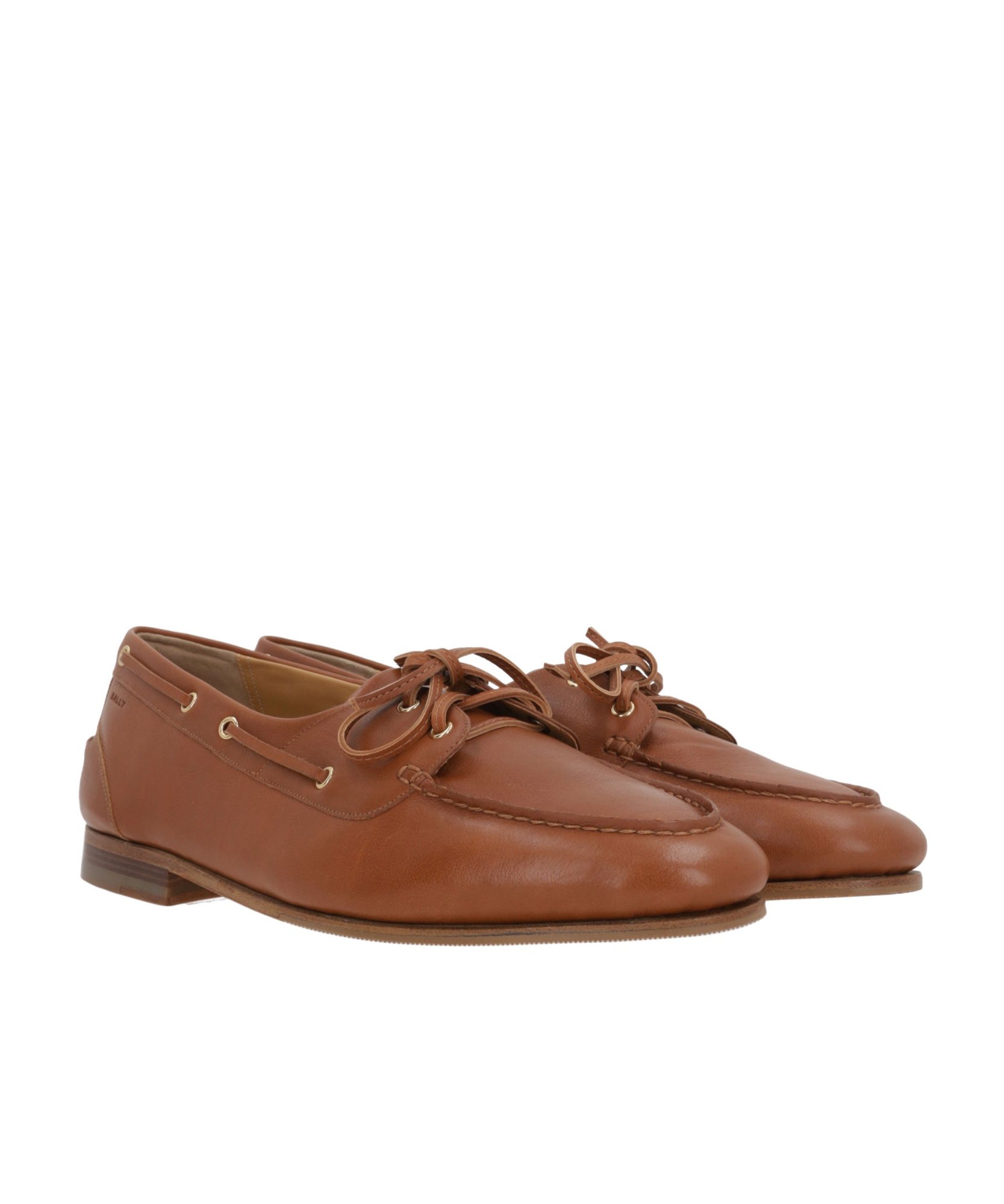 Bally Round Head Loafer Shoes In Brown