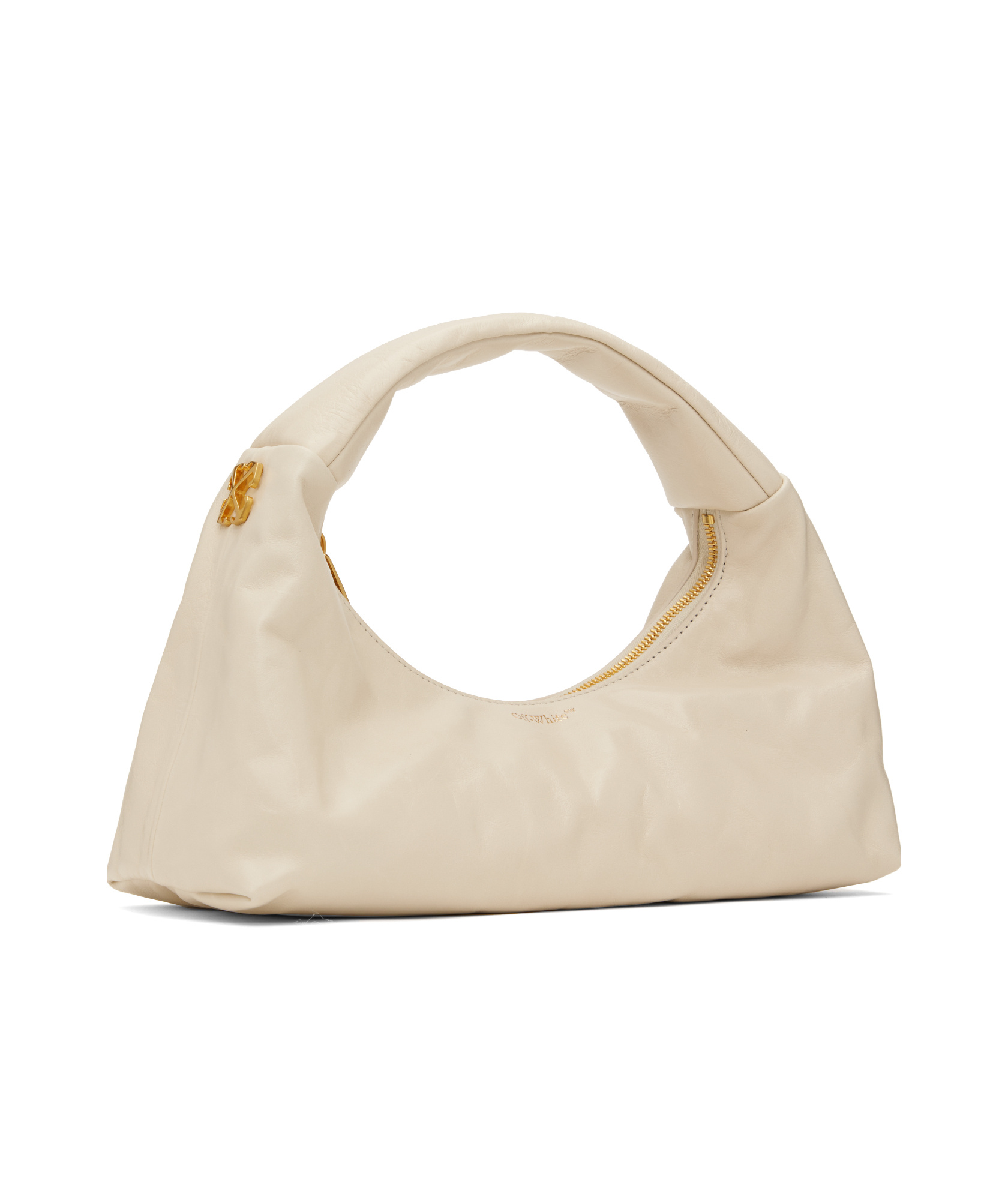 Off-white Logo Handbag In Nude