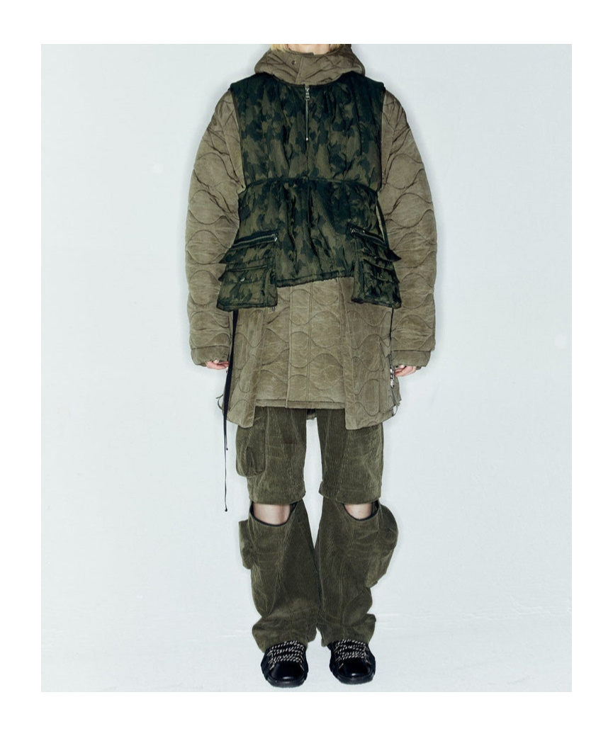 Andersson Bell Camouflage Cotton Vest In Black