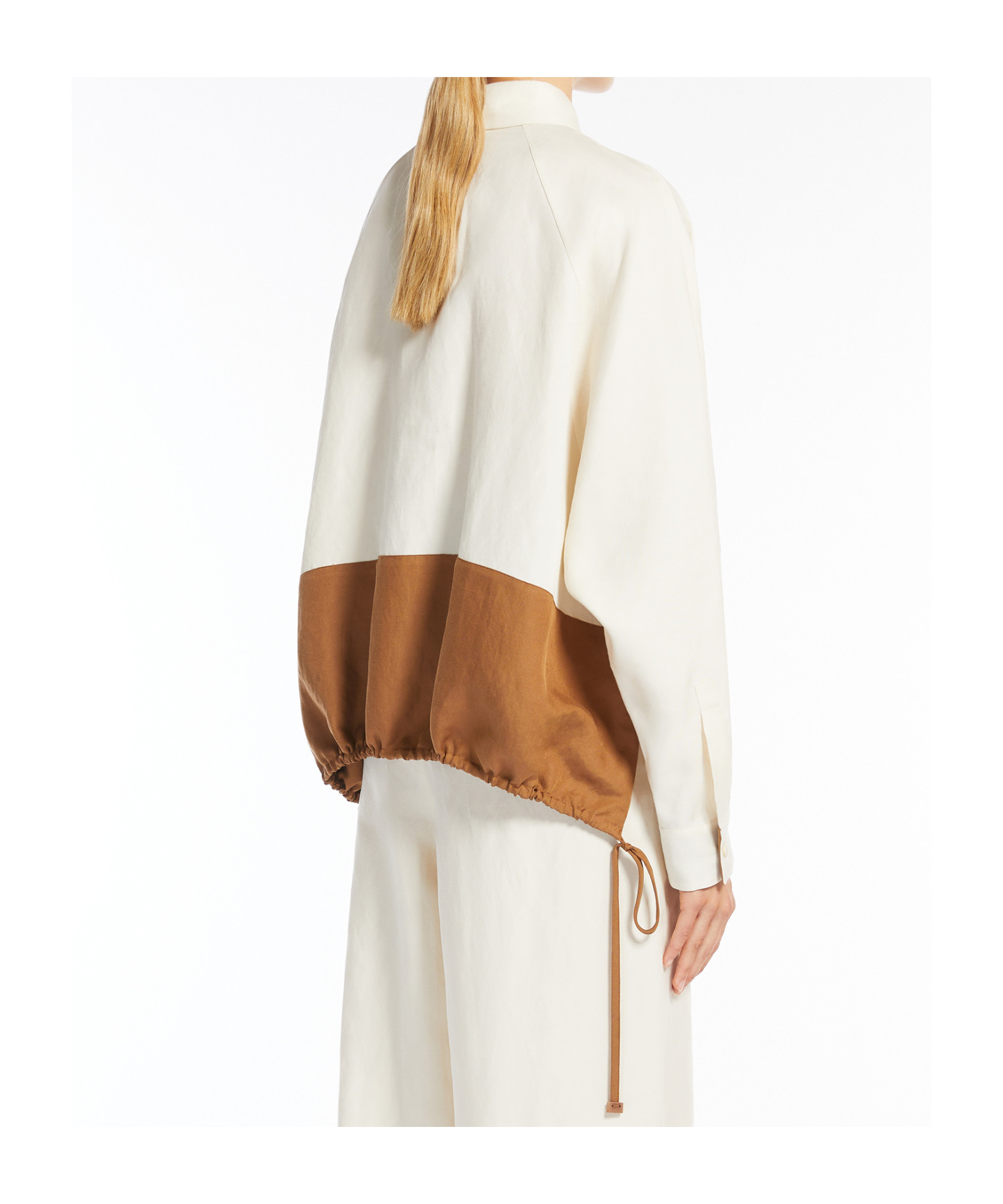Max Mara Lapel Long Sleeve Shirt In White