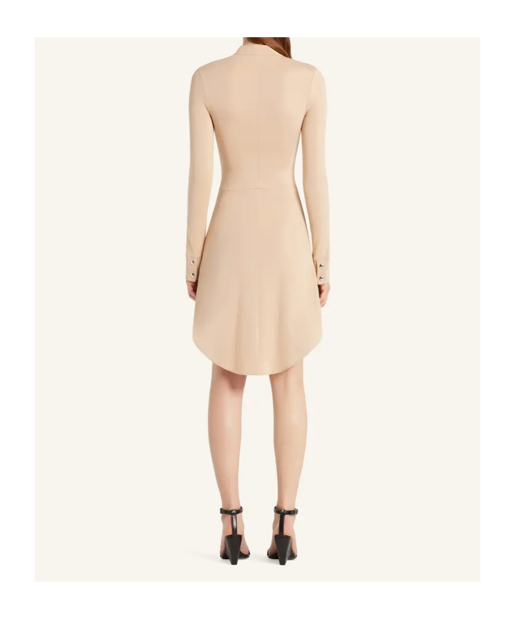Courrèges Zippered-collar Dress In Neutral