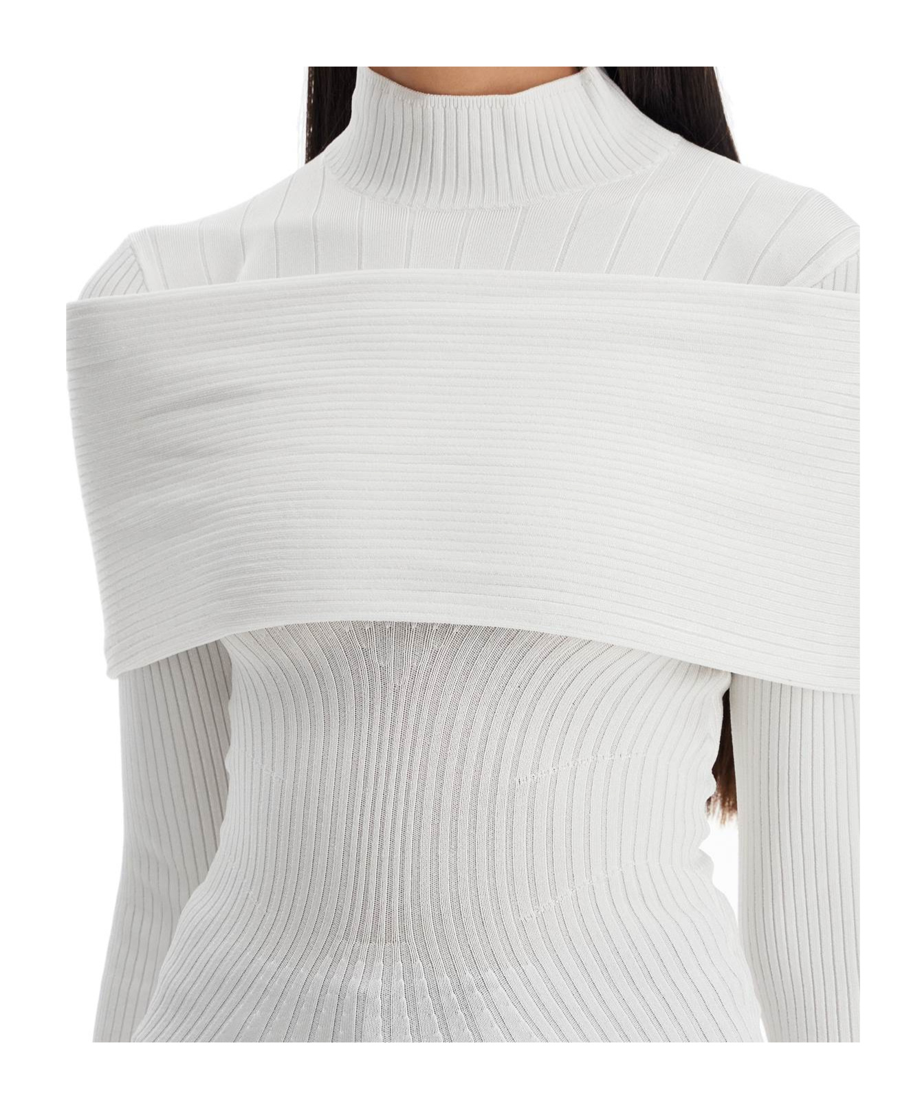 Mugler Knitted Top In White