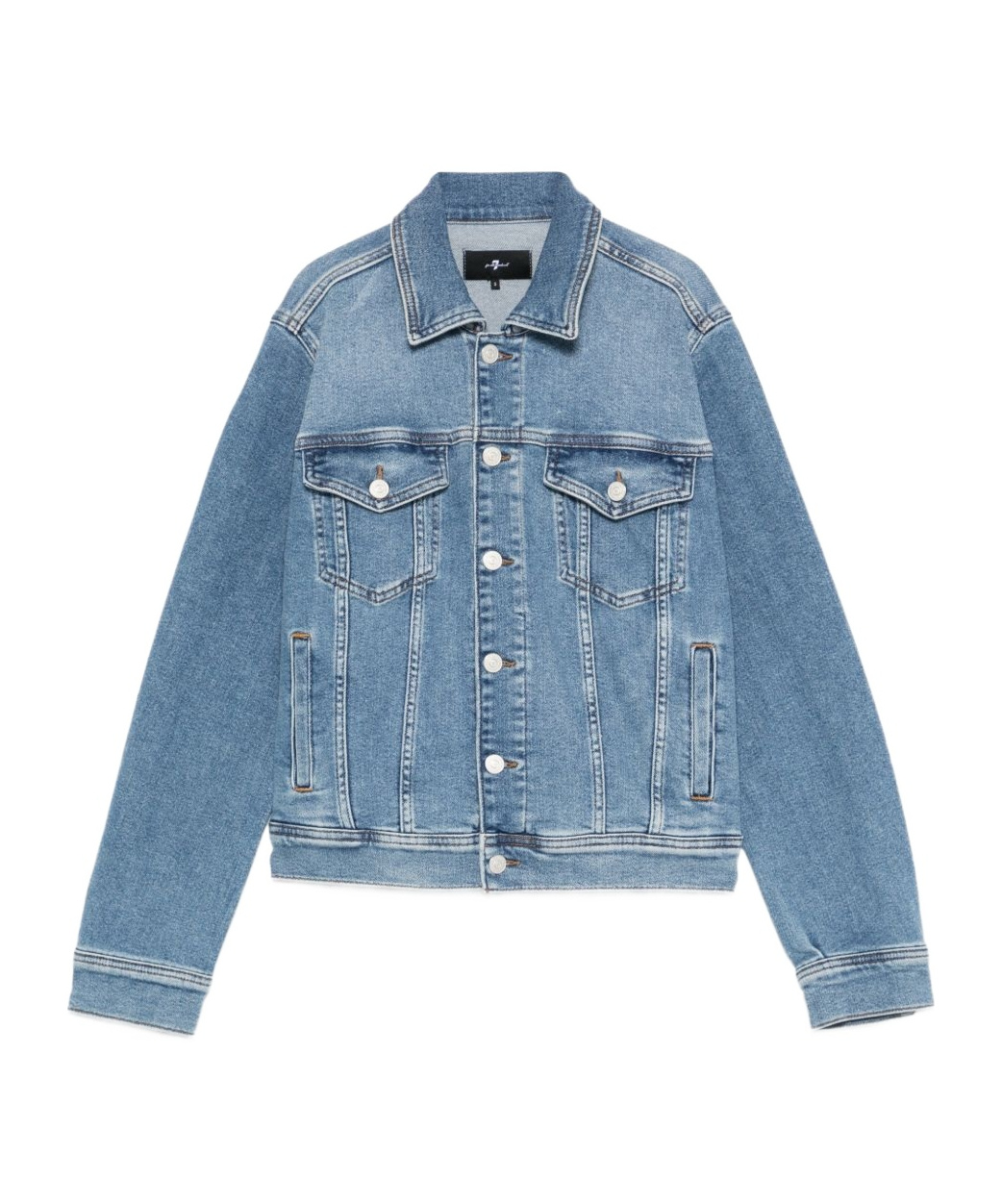 Blue Seven Single-breasted Denim Jacket In Blue