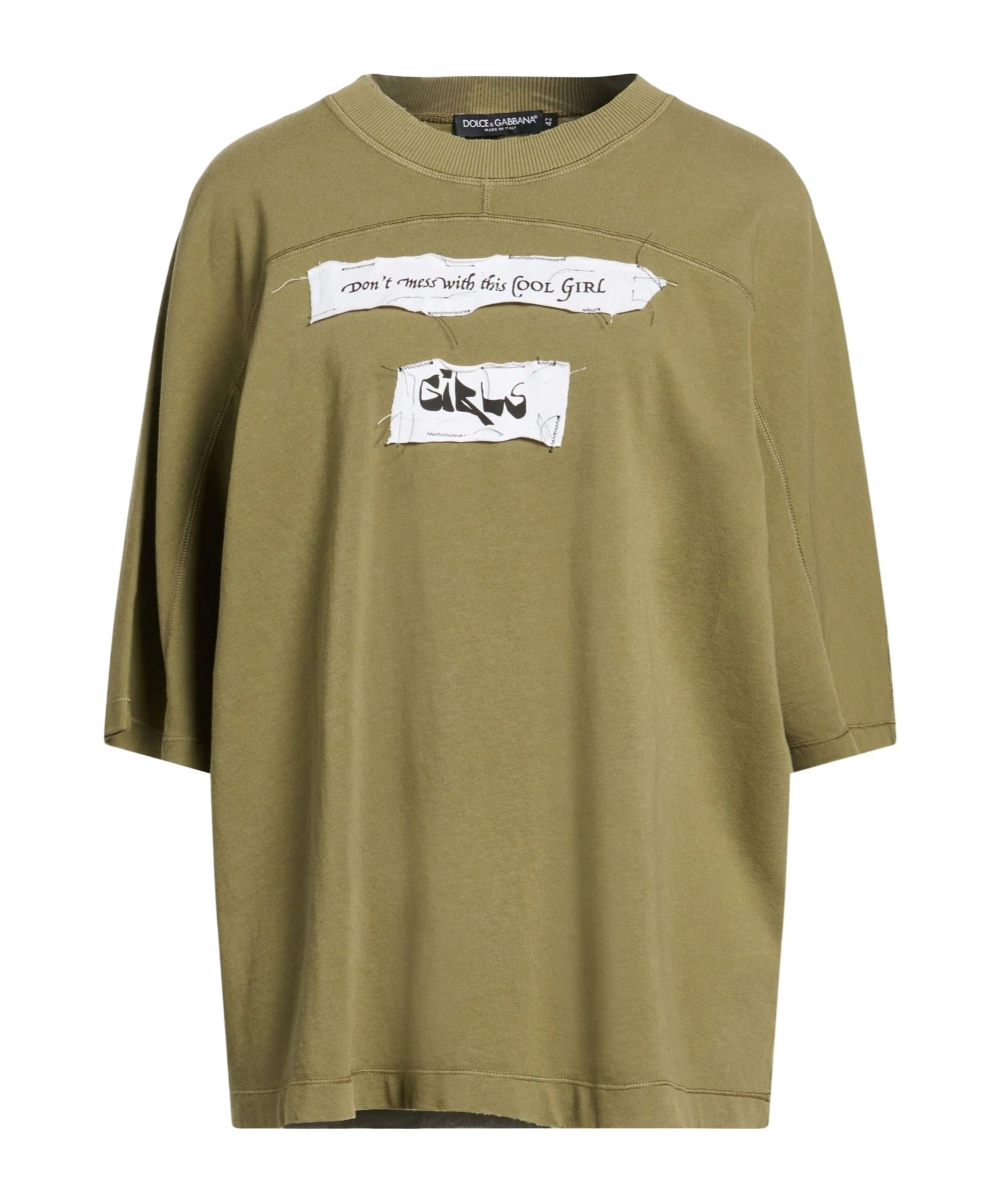 Dolce & Gabbana Loose Solid-color T-shirt In Green