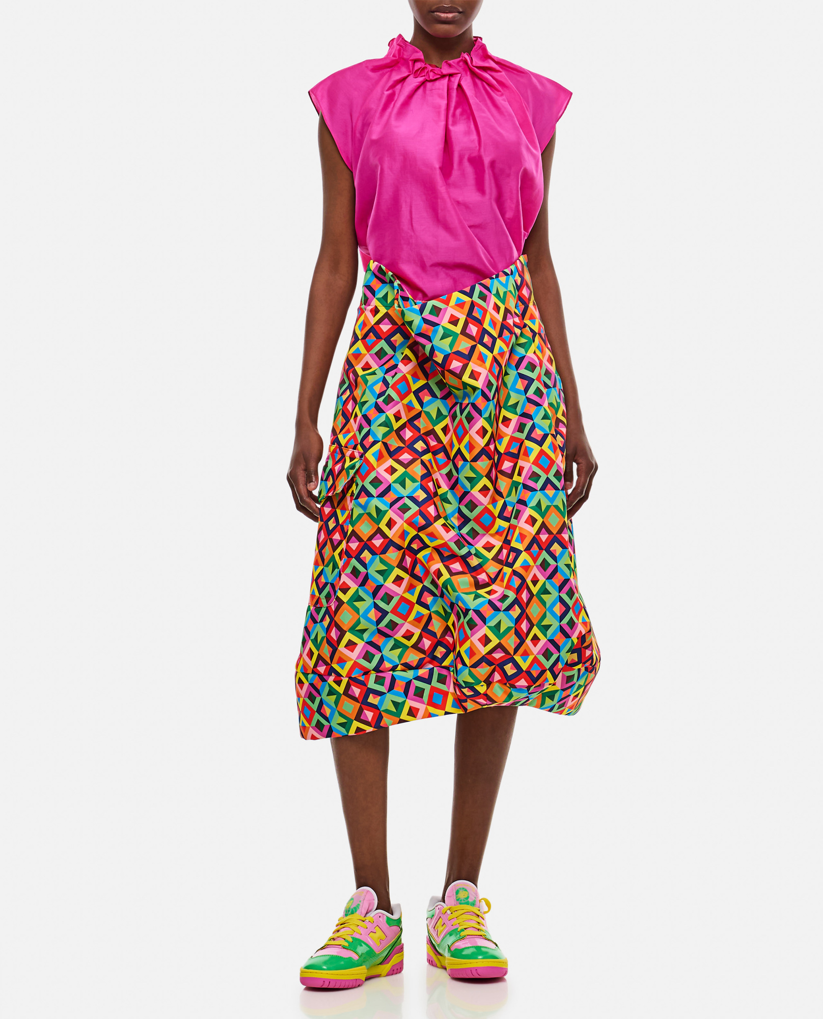 COMME DES GARÇONS COMME DES GARÇONS GEOMETRIC PRINTED SKIRT